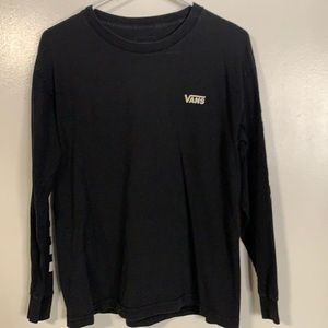 Boys Black Long Sleeve Vans Shirt